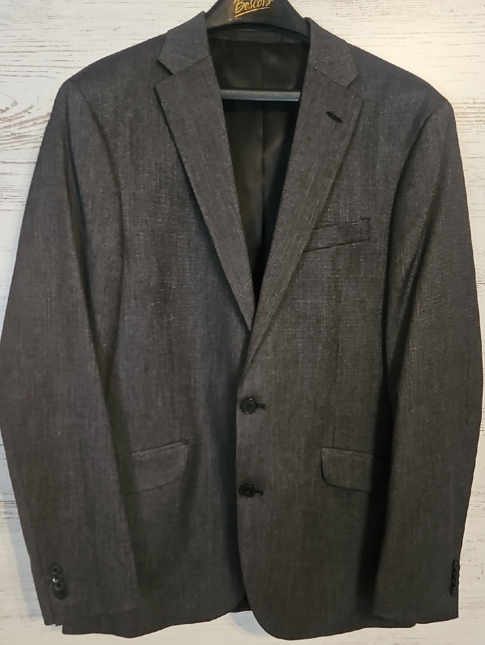Kenneth Cole Reaction Dark Charcoal Two-Button Blazer